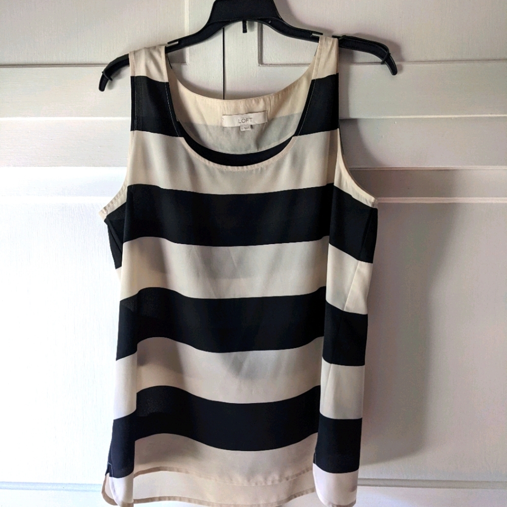 Loft semi-sheer shell tank